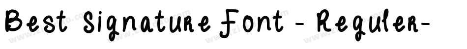 Best Signature Font - Reguler字体转换